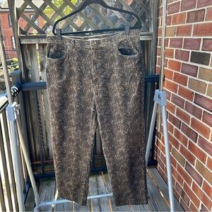 Jones New York Snake Corduroy Plus Pants 18